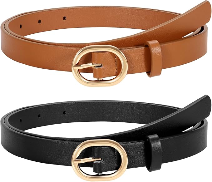 WERFORU Skinny vegan Belt for Women